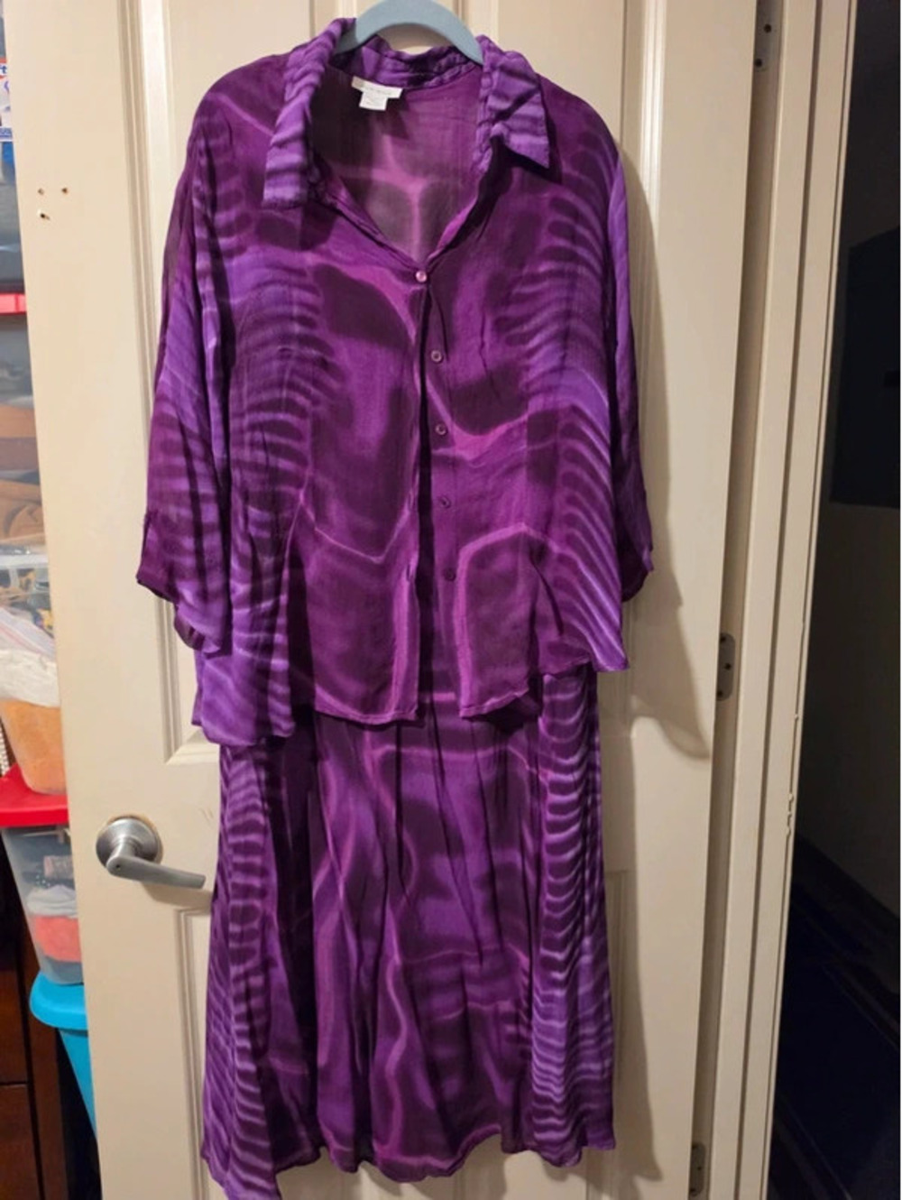 Avenue Purple Dress & Cover Top